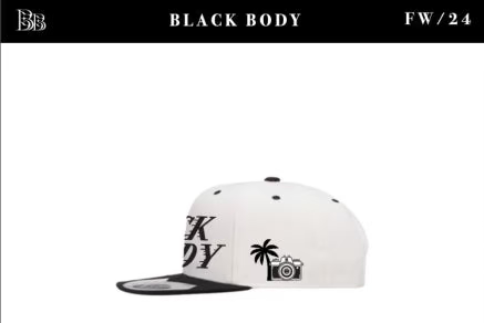 Black Body: Premium Cream and Black Baseball Style Hat